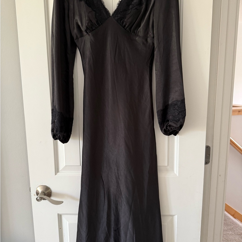 Dessy Collection Black Midi Dress